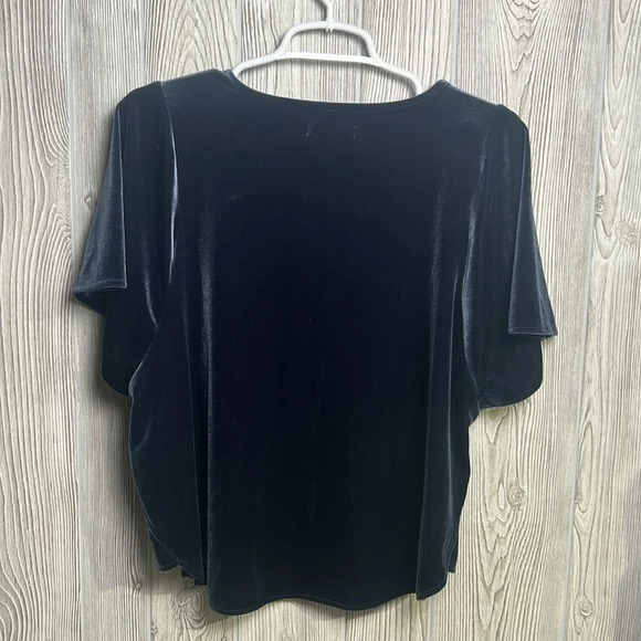 Madewell Women's Blue Velvet Butterfly Top Size Medium - Picture 5 of 5